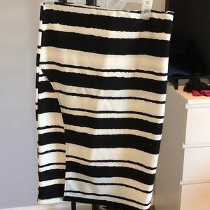 Black and White Striped skirt